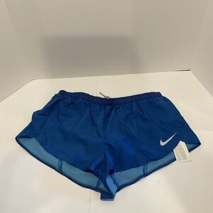 Nike Dri-Fit Blue Running Shorts Built-In Brief Lined Women’s Medium